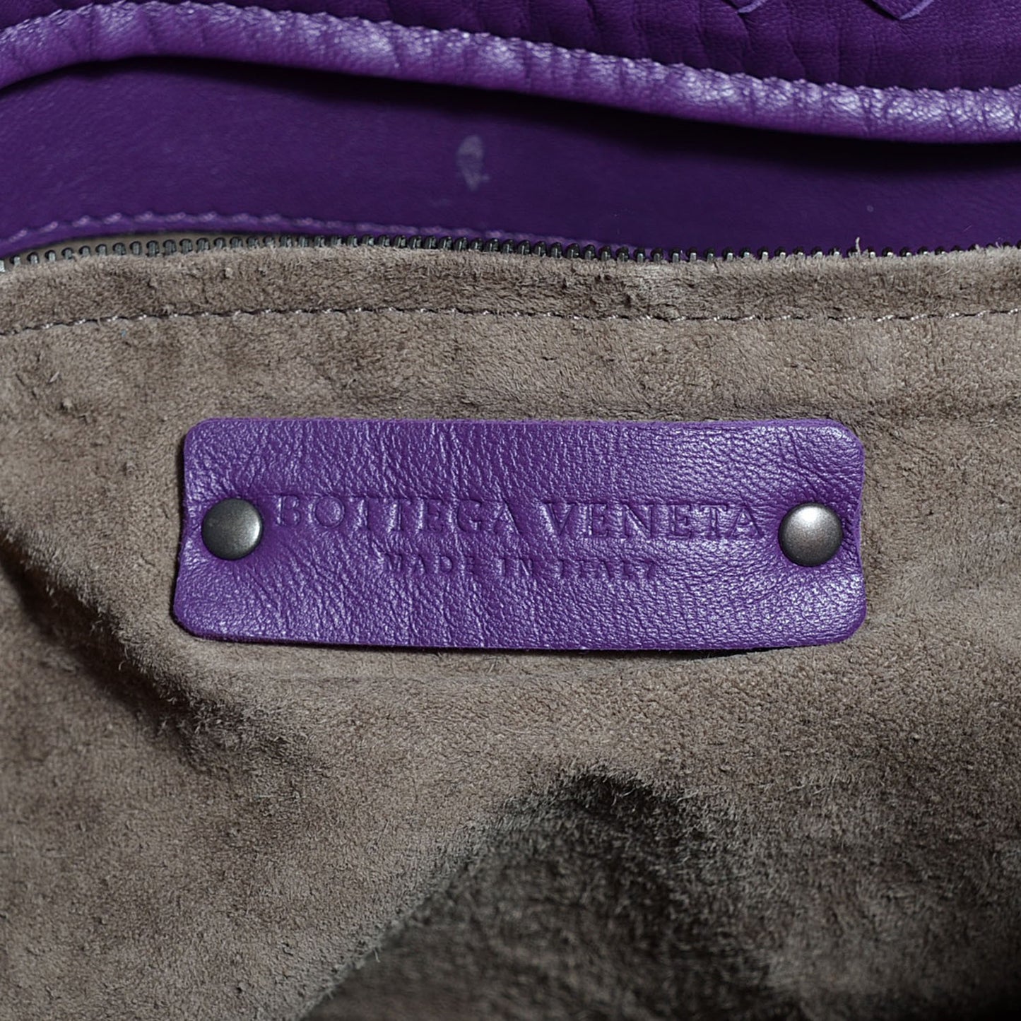 Nappa Intrecciato Medium Shoulder Bag Plum