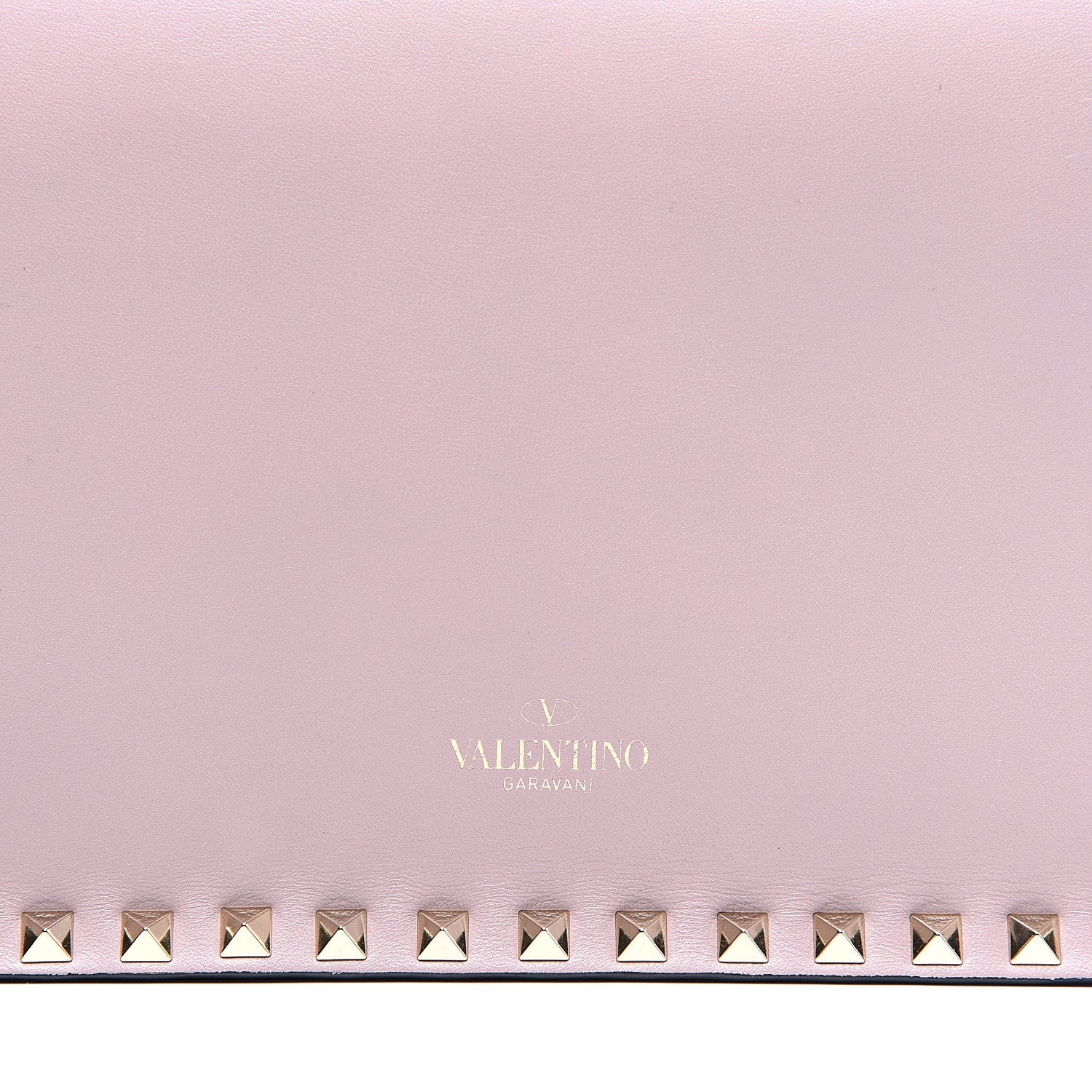Valentino Garavani Nappa Rockstud Wristlet Clutch Cipria 9 of 10