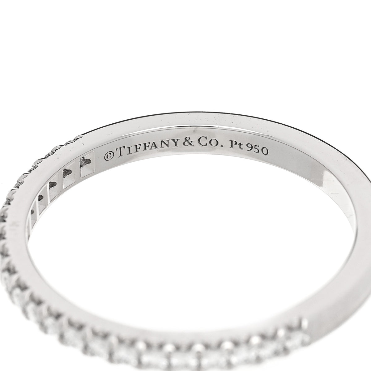 Platinum Diamond .17ctw Soleste Half Eternity Band Ring 52 6