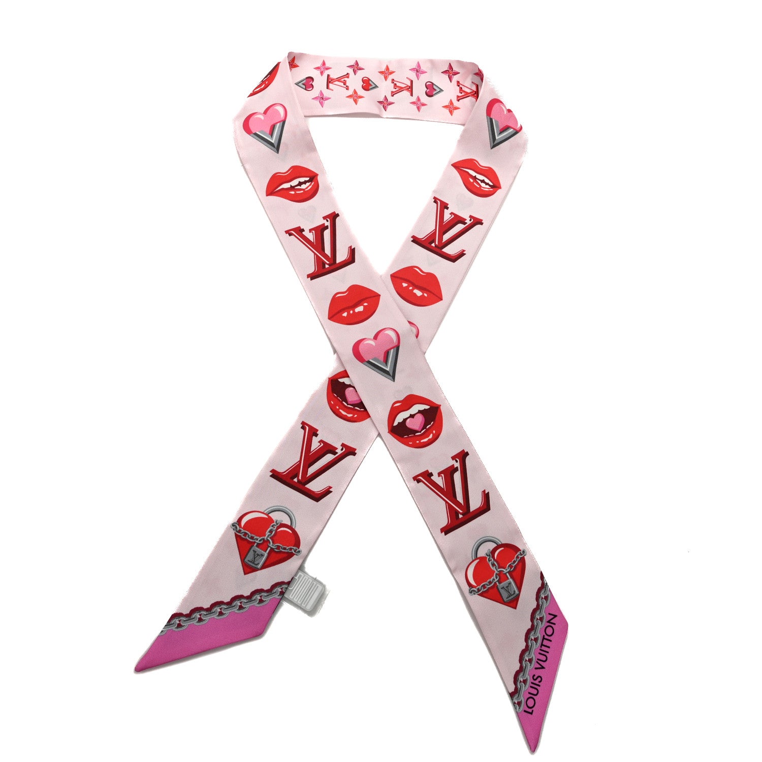 Louis Vuitton Silk Lucky Monogram BB Bandeau Rose Pop 1 of 3
