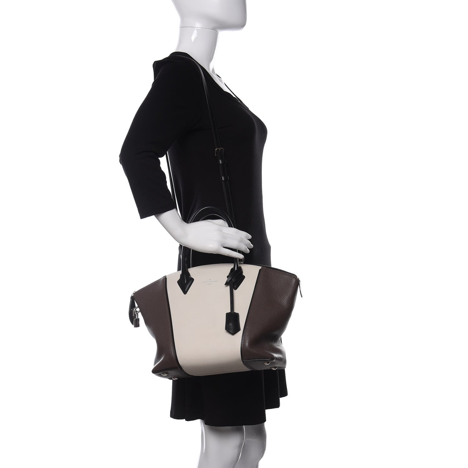Louis Vuitton Taurillon Cuir Bi-Color Soft Lockit PM White 2 of 10