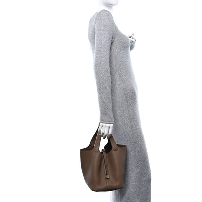 Hermes Taurillon Maurice Picotin Lock 22 MM Beige De Weimar 2 of 12