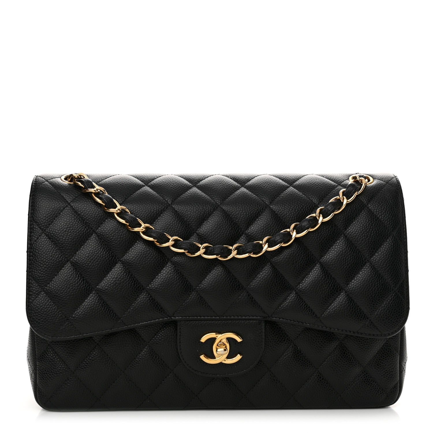 Chanel Caviar Quilted Jumbo Double Flap Black 1 of 14