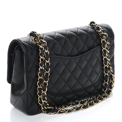 Chanel Caviar Quilted Medium Double Flap Black 3 of 12