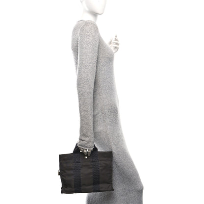 Hermes Canvas Herline PM Tote Grey 2 of 10
