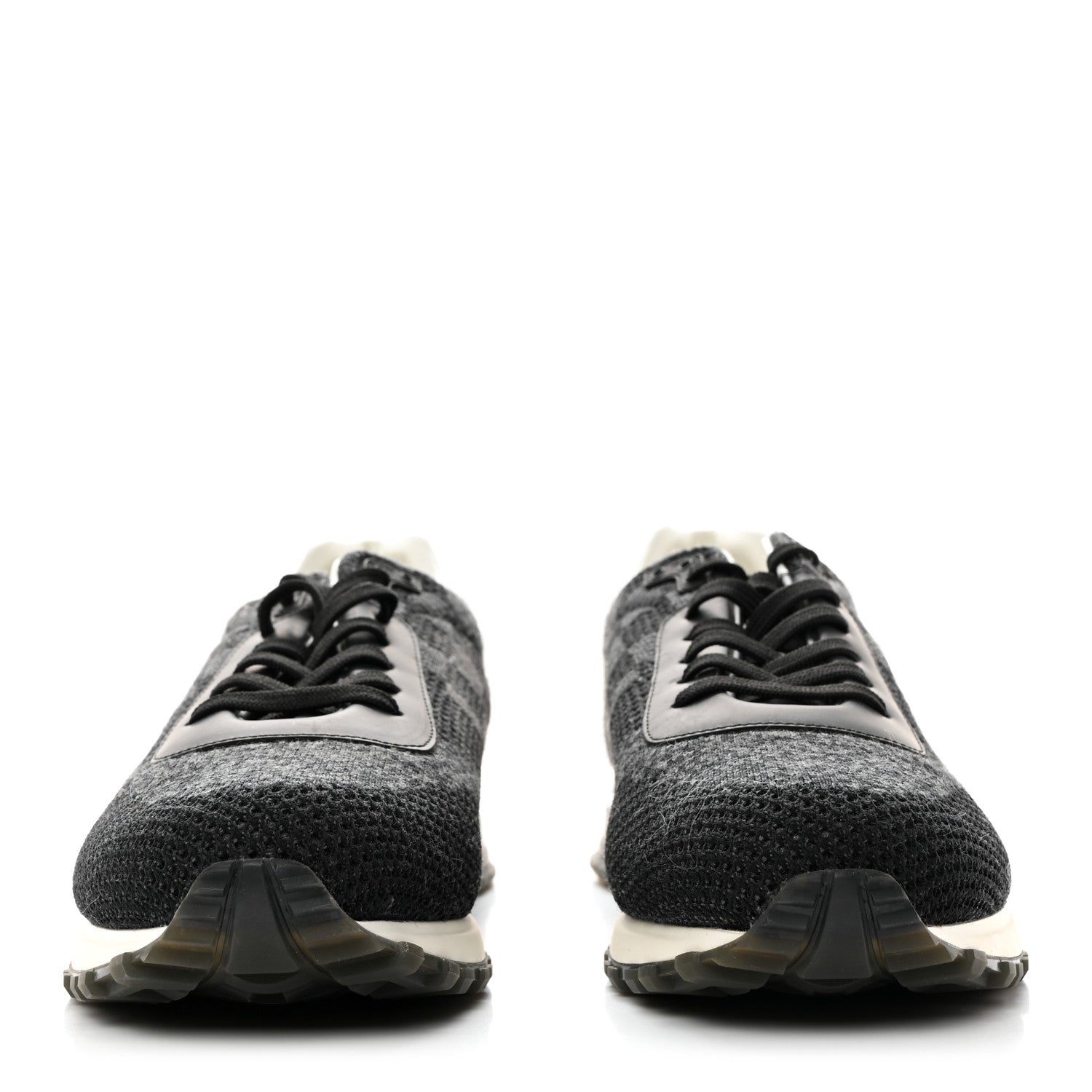 Louis Vuitton Calfskin Damier Run Away Sneakers 8 Graphite 2 of 8