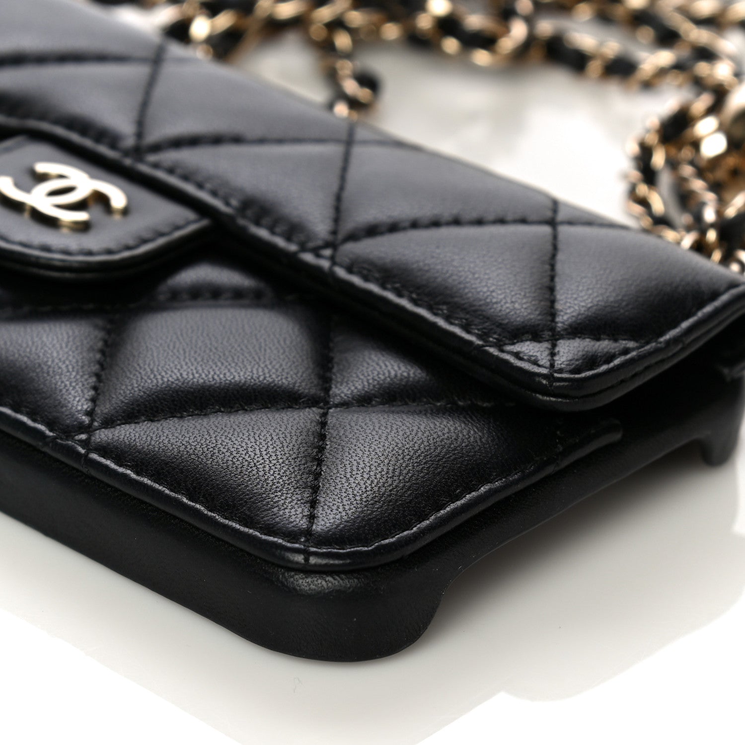 Chanel Lambskin Quilted iPhone XII Max Case With Chain Black 6 of 11