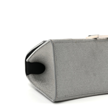 Balenciaga Glitter Fabric Small Hourglass Top Handle Bag Grey 9 of 10