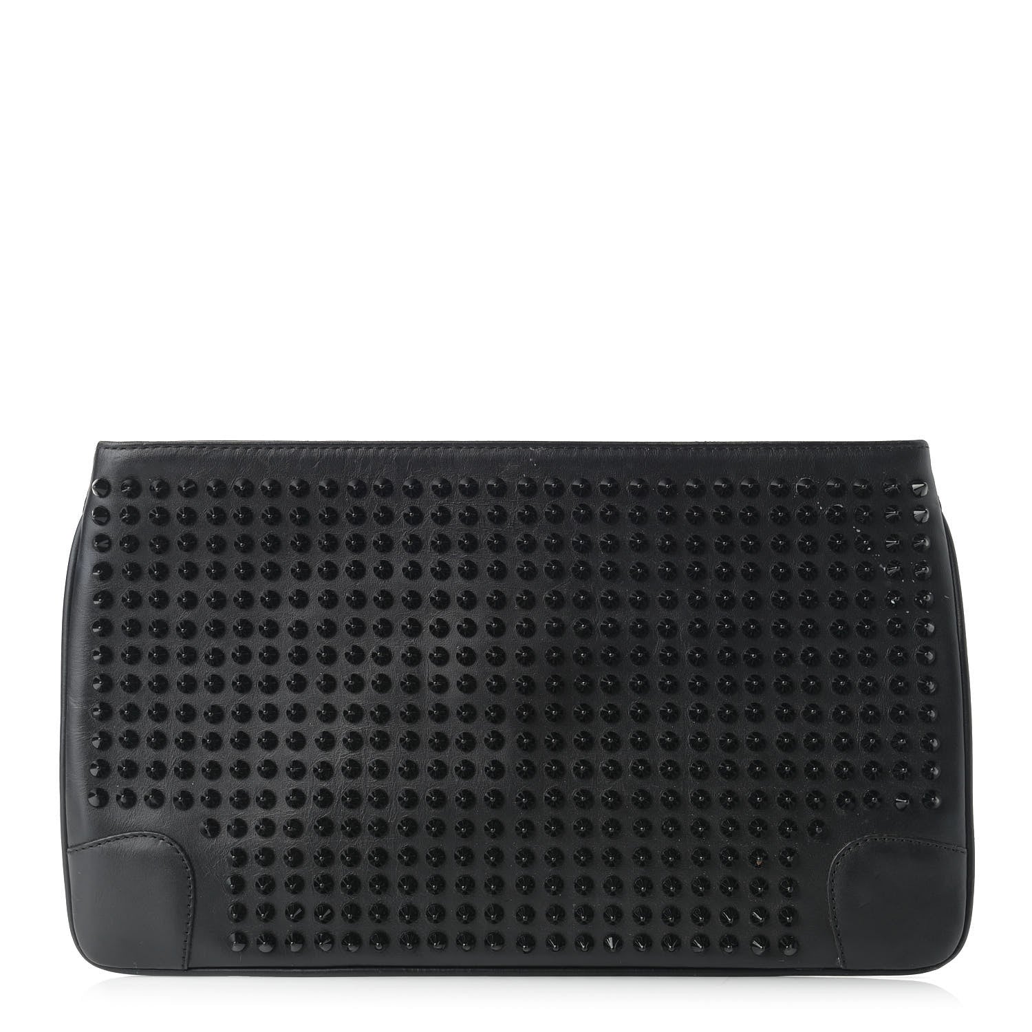 Christian Louboutin Calfskin Studded Clutch Black 1 of 6