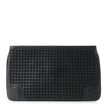 Christian Louboutin Calfskin Studded Clutch Black 1 of 6