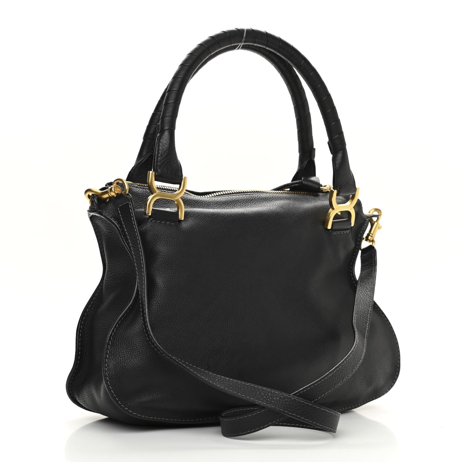 Chloe Calfskin Large Marcie Satchel Black 3 of 13