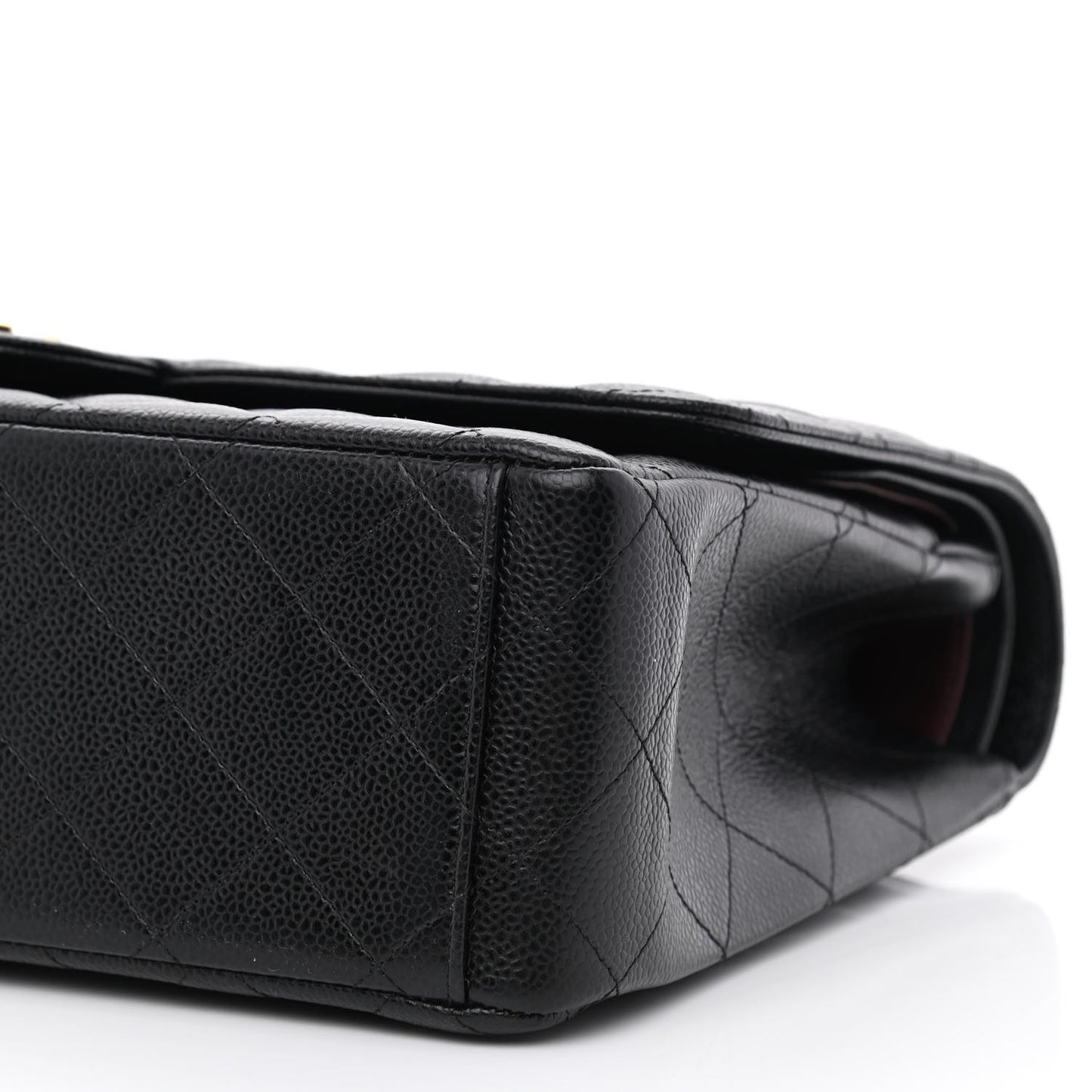 Caviar Quilted Maxi Double Flap Black