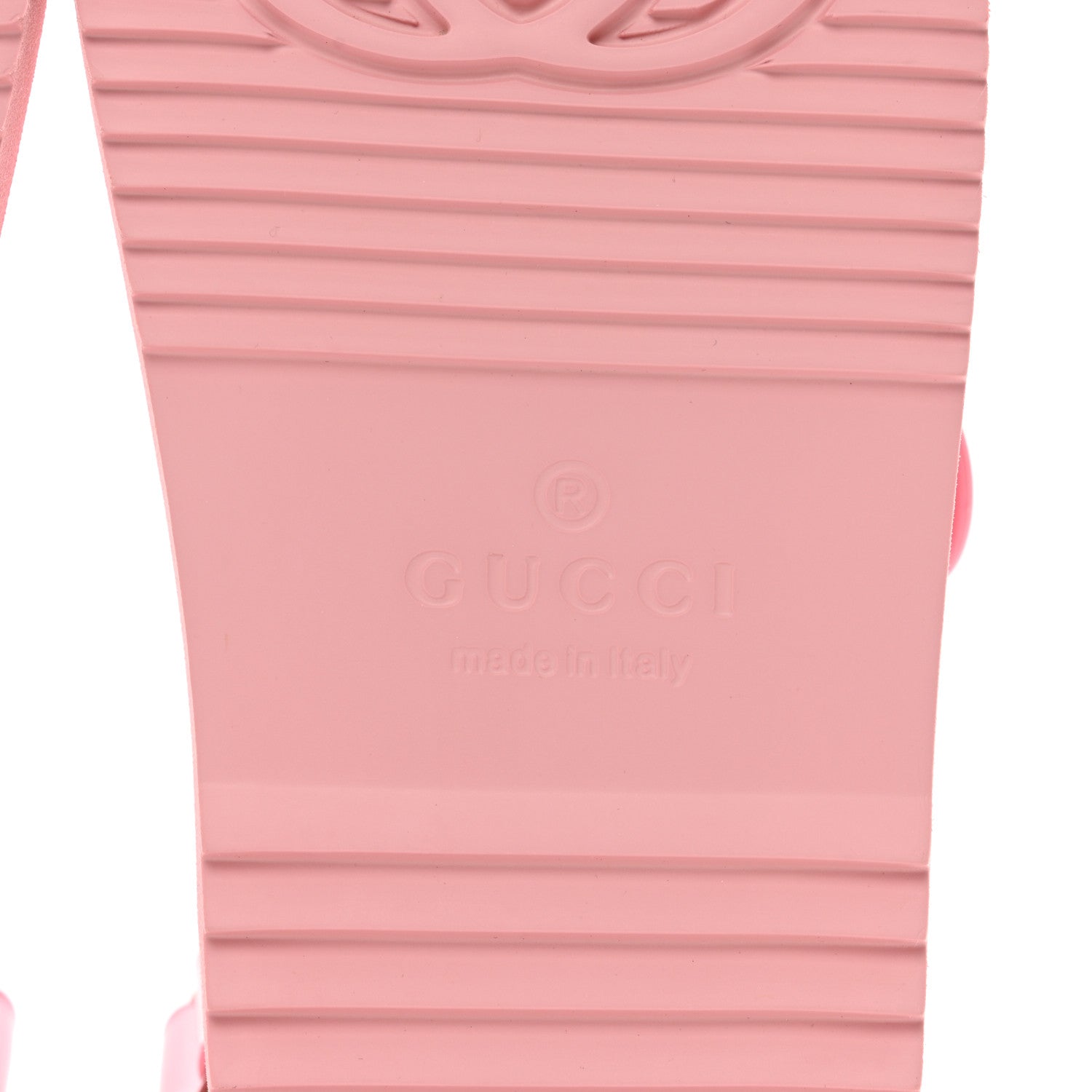 Gucci Rubber Mini Double G Womens Isla Dad Sandals 36 Wild Rose 6 of 8