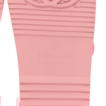 Gucci Rubber Mini Double G Womens Isla Dad Sandals 36 Wild Rose 6 of 8