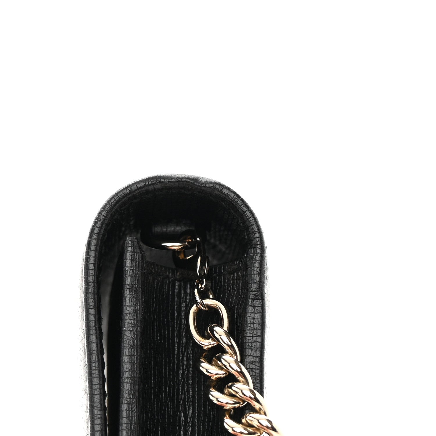 Gucci Textured Calfskin Medium Betty Chain Wallet Black 13 of 14