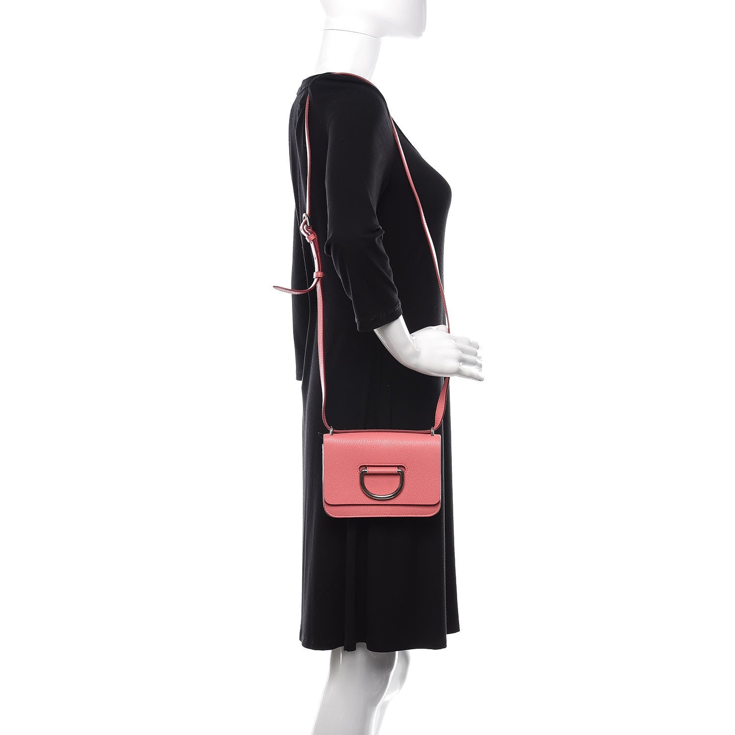 Burberry Goatskin Mini D-Ring Bag Bright Coral Pink 2 of 10
