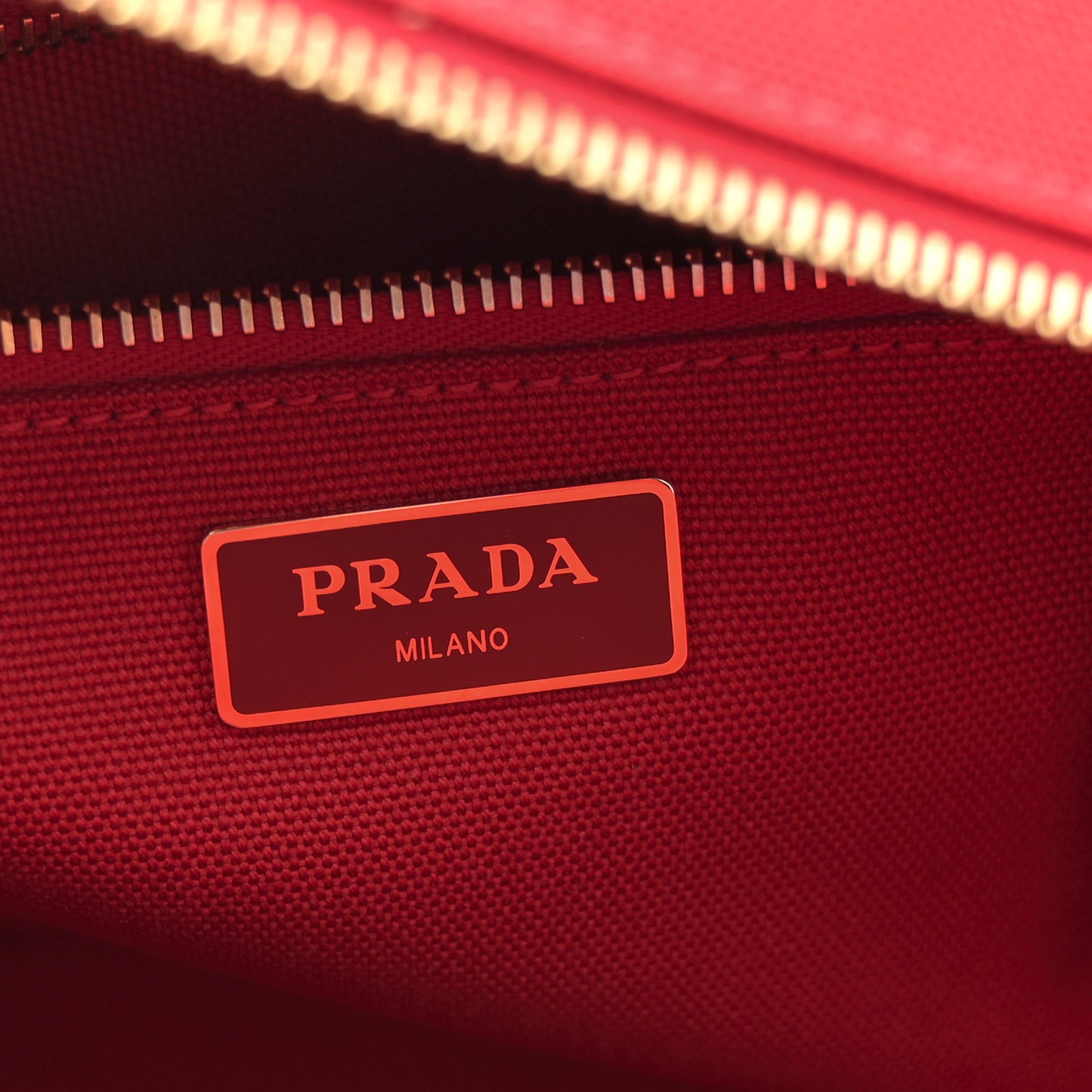 Wicker Canvas Shoulder Bag Rosso