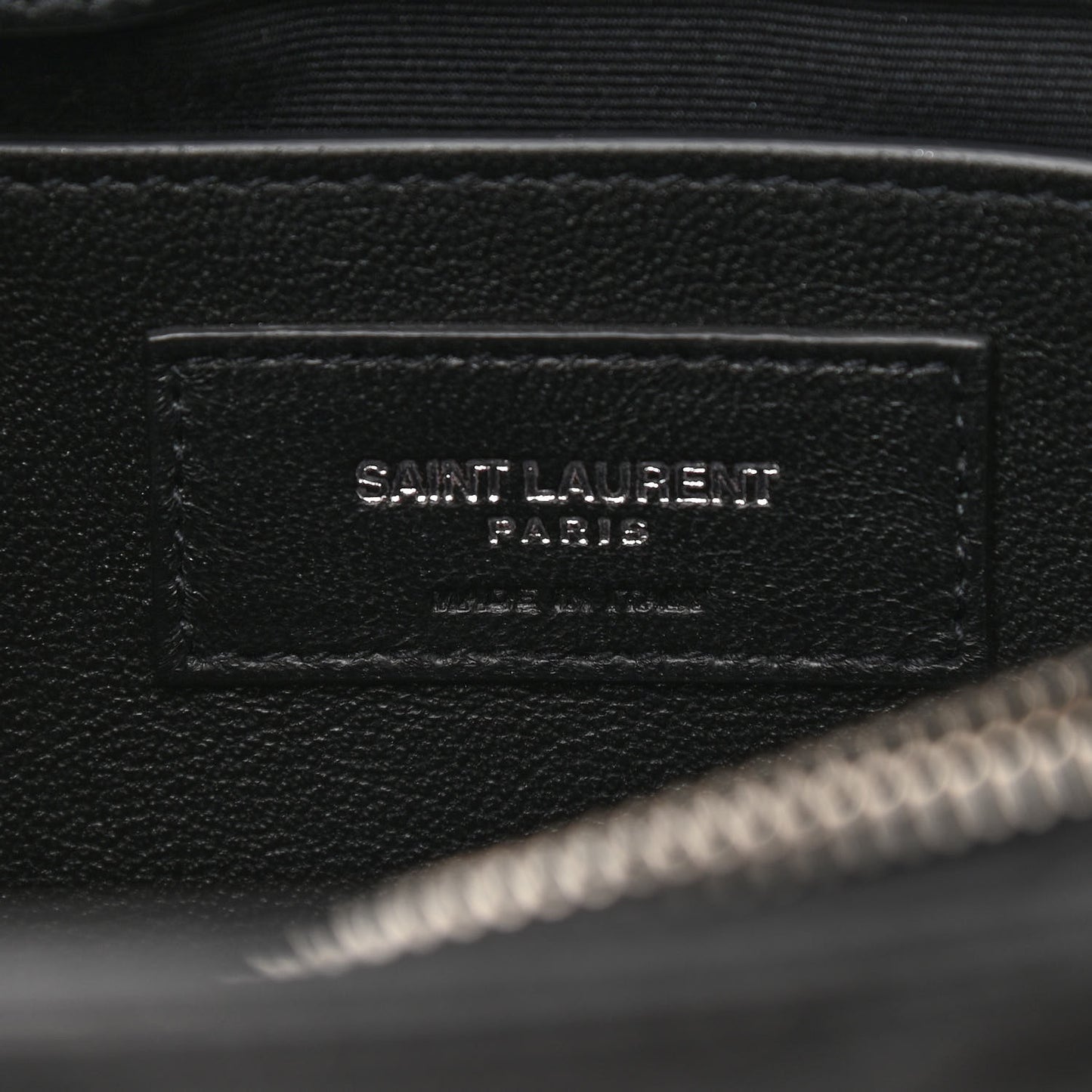 Calfskin Y Quilted Monogram Small Loulou Chain Satchel Black