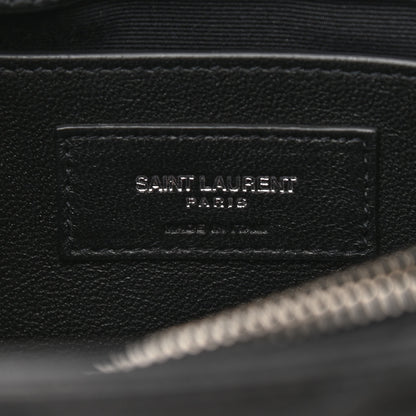 Saint Laurent Calfskin Y Quilted Monogram Small Loulou Chain Satchel Black 5 of 8