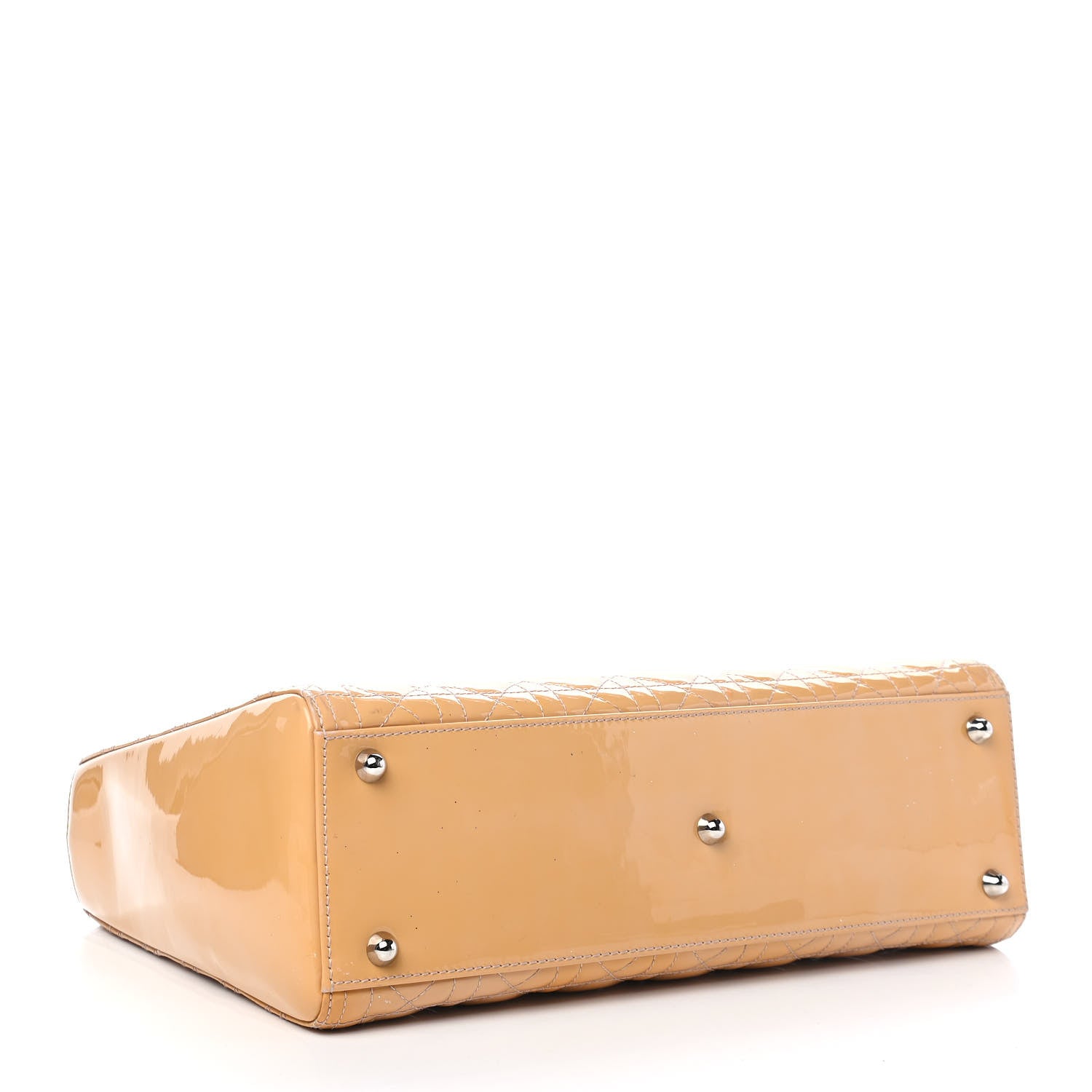 Christian Dior Patent Cannage Large Lady Dior Beige 5 of 12
