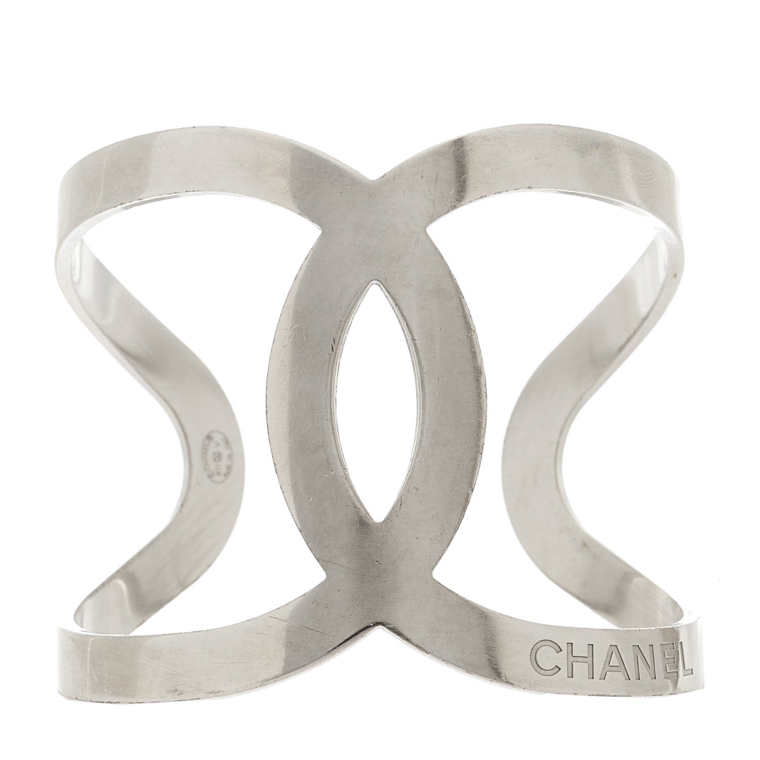 Chanel Metal CC Cuff Silver 1 of 5
