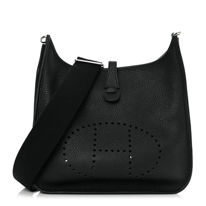 Hermes Taurillon Clemence Evelyne III PM Black 1 of 10