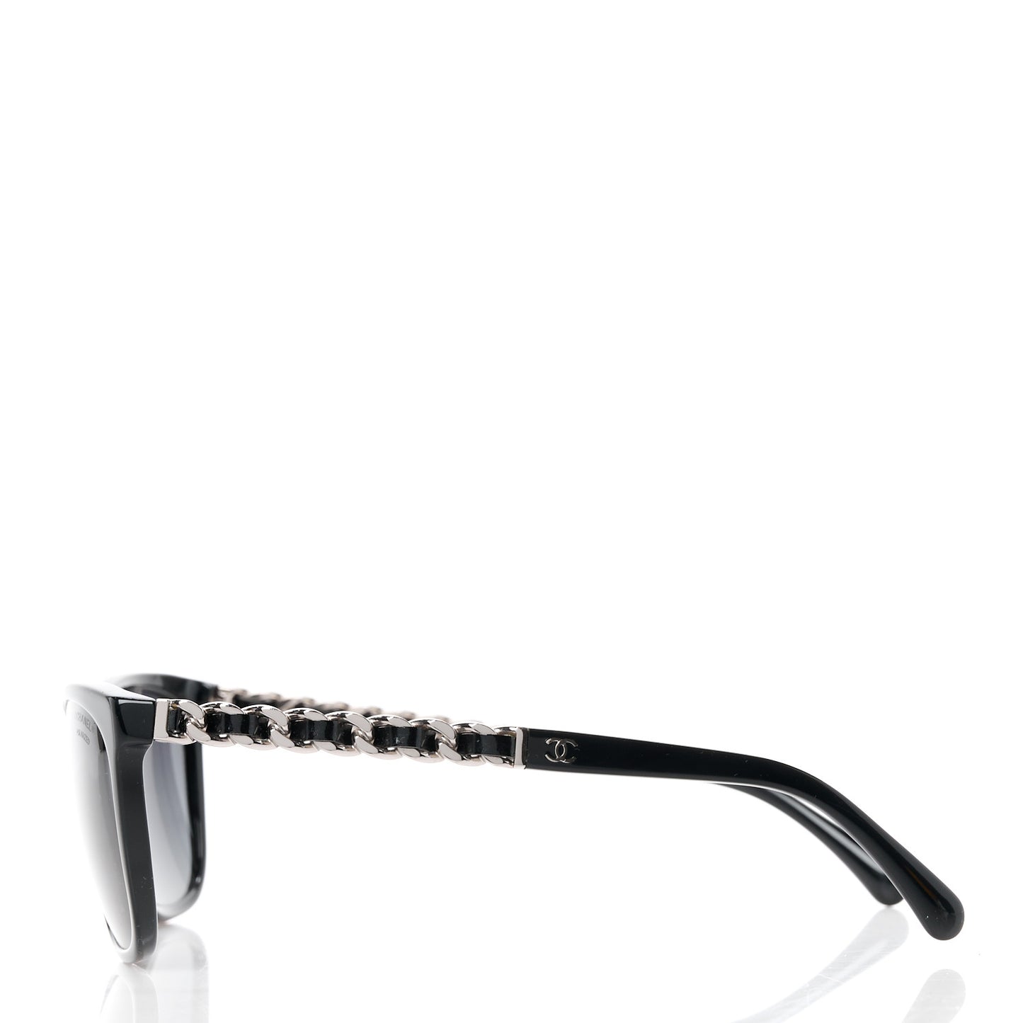 Cat Eye Chain Polarized Sunglasses 5260-Q Black