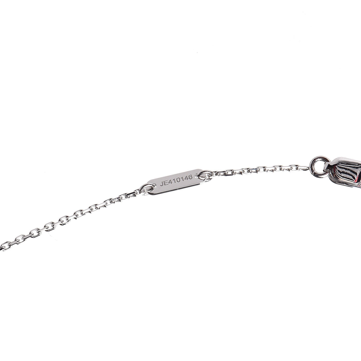 Van Cleef & Arpels 18K White Gold Turquoise Sweet Alhambra Butterfly Pendant Necklace 6 of 7