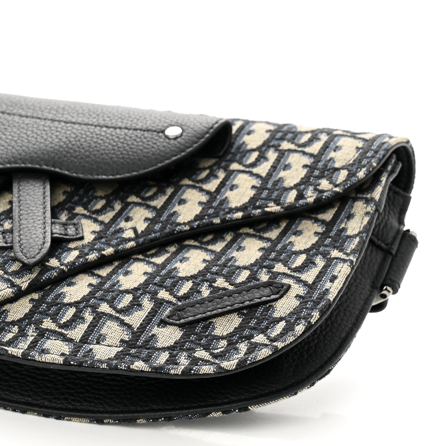 Christian Dior Oblique Saddle Messenger Pouch Beige Black 10 of 10