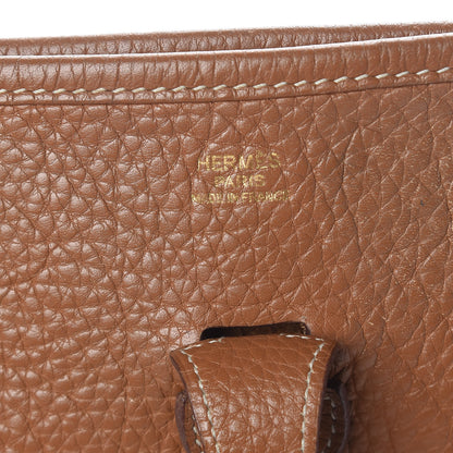 Hermes Taurillon Clemence Evelyne II PM Gold 6 of 11