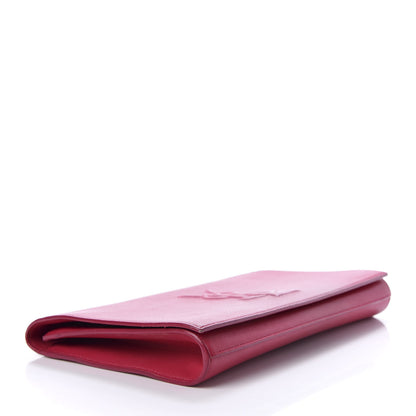 Saint Laurent Calfskin Monogram Large Belle De Jour Clutch Red 4 of 6