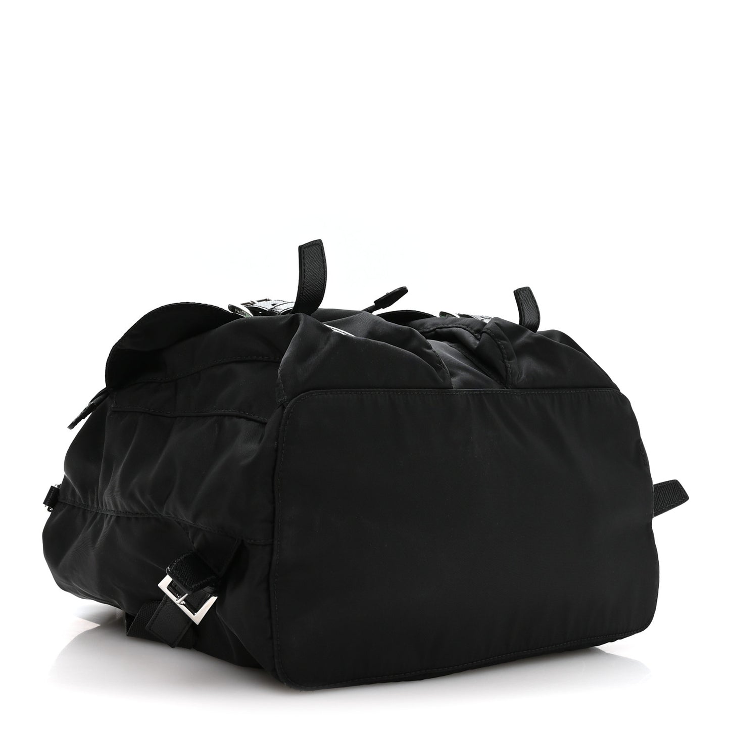 Re-Nylon Vela Saffiano Medium Backpack Black
