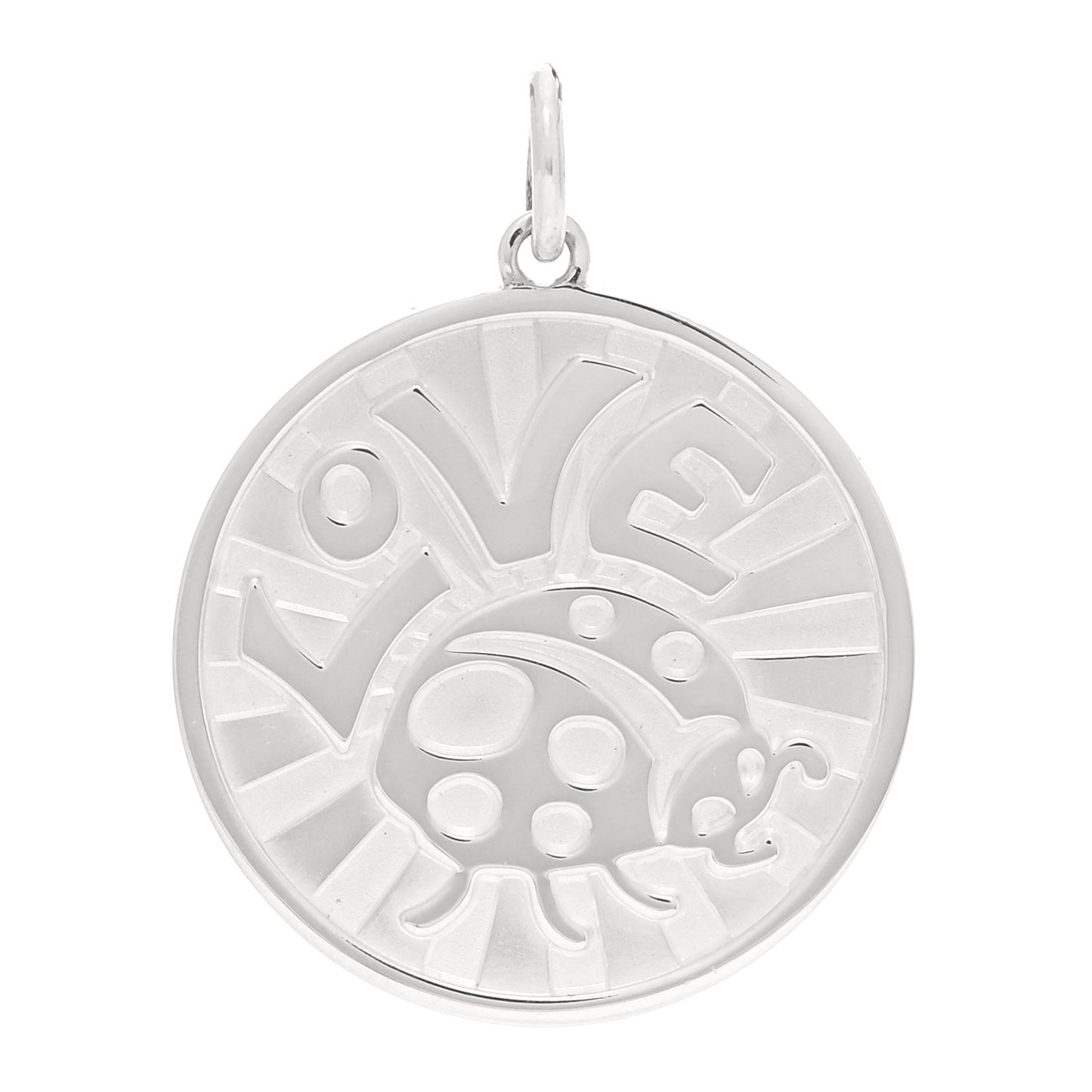Sterling Silver Love Ladybug Charm