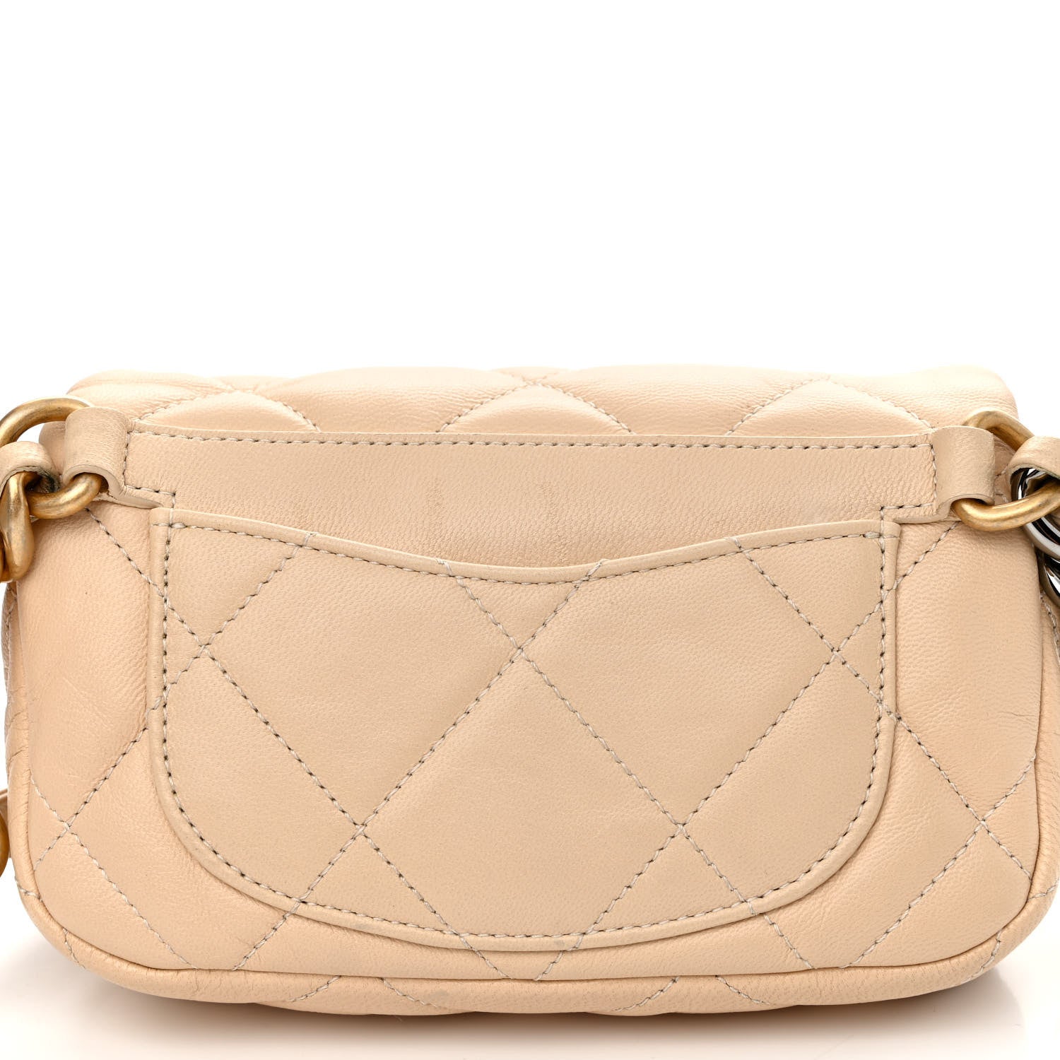 Chanel Goatskin Quilted Chanel 19 Waist Bag Dark Beige 11 of 11