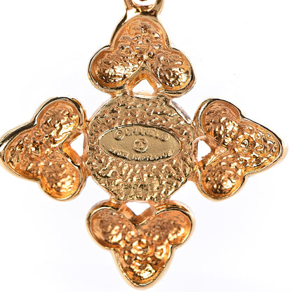 Chanel Pearl Chain Pendant Short Necklace Gold 5 of 6