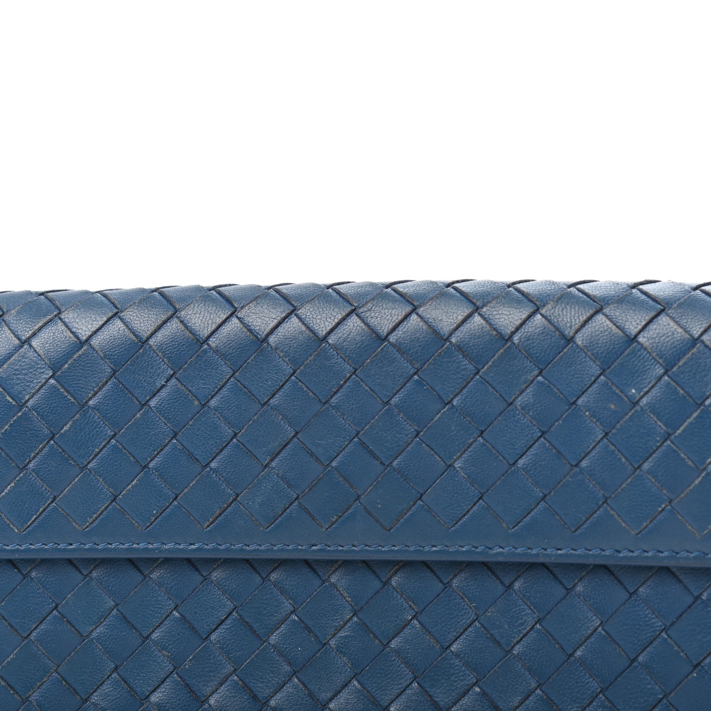 Nappa Intrecciato Continental Wallet Blue