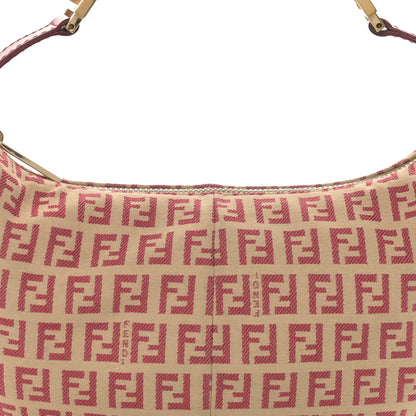 Fendi Zucchino Vitello Hobo Beige Rosso 8 of 11
