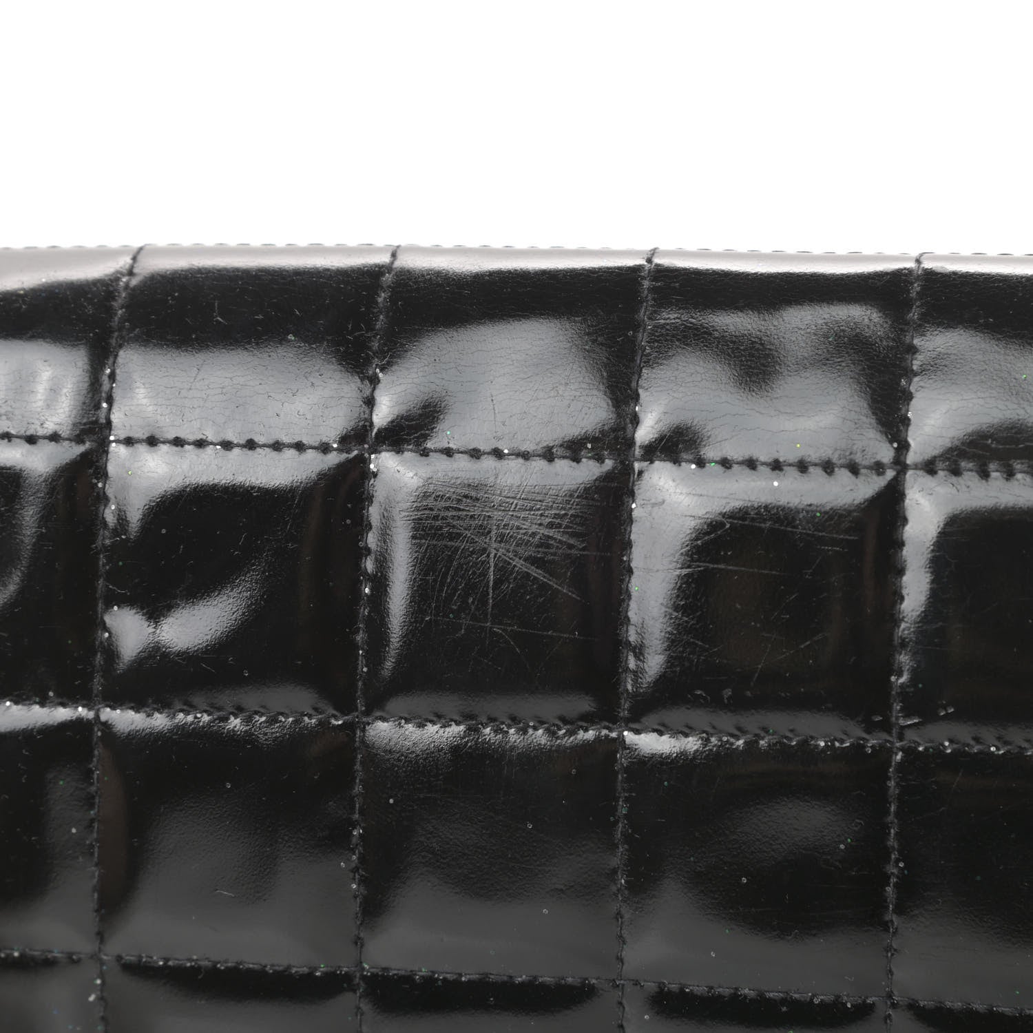 Chanel Patent Quilted East West Chocolate Bar Flap Black 13 of 14