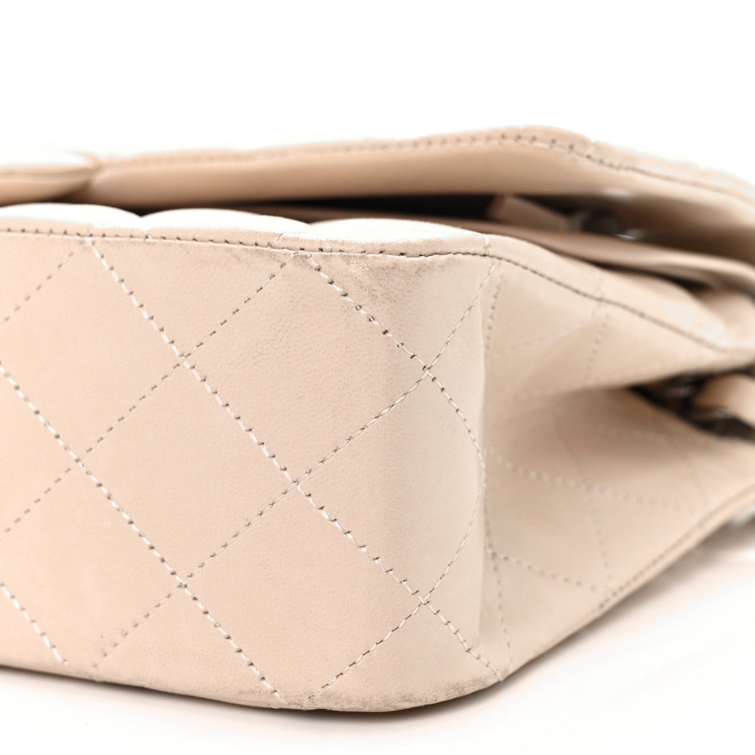 Chanel Lambskin Quilted Medium Double Flap Ivory 9 of 10