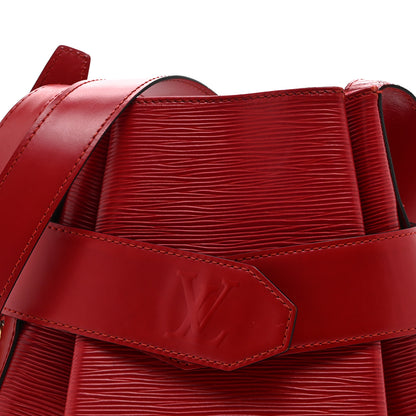 Louis Vuitton Epi Sac D'epaule Castillan Red 8 of 10