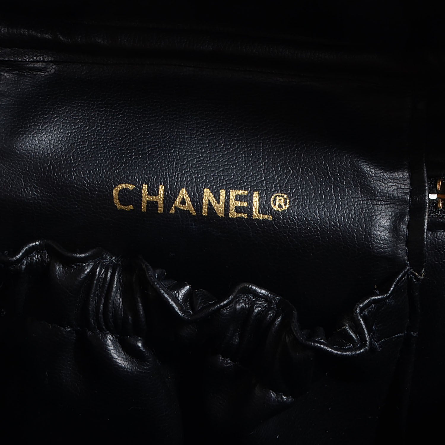 Chanel Lambskin Vanity Cosmetic Case Black 6 of 9