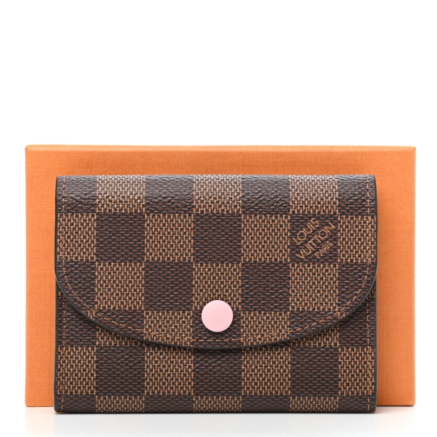 Louis Vuitton Damier Ebene Rosalie Coin Purse Rose Ballerine 8 of 8