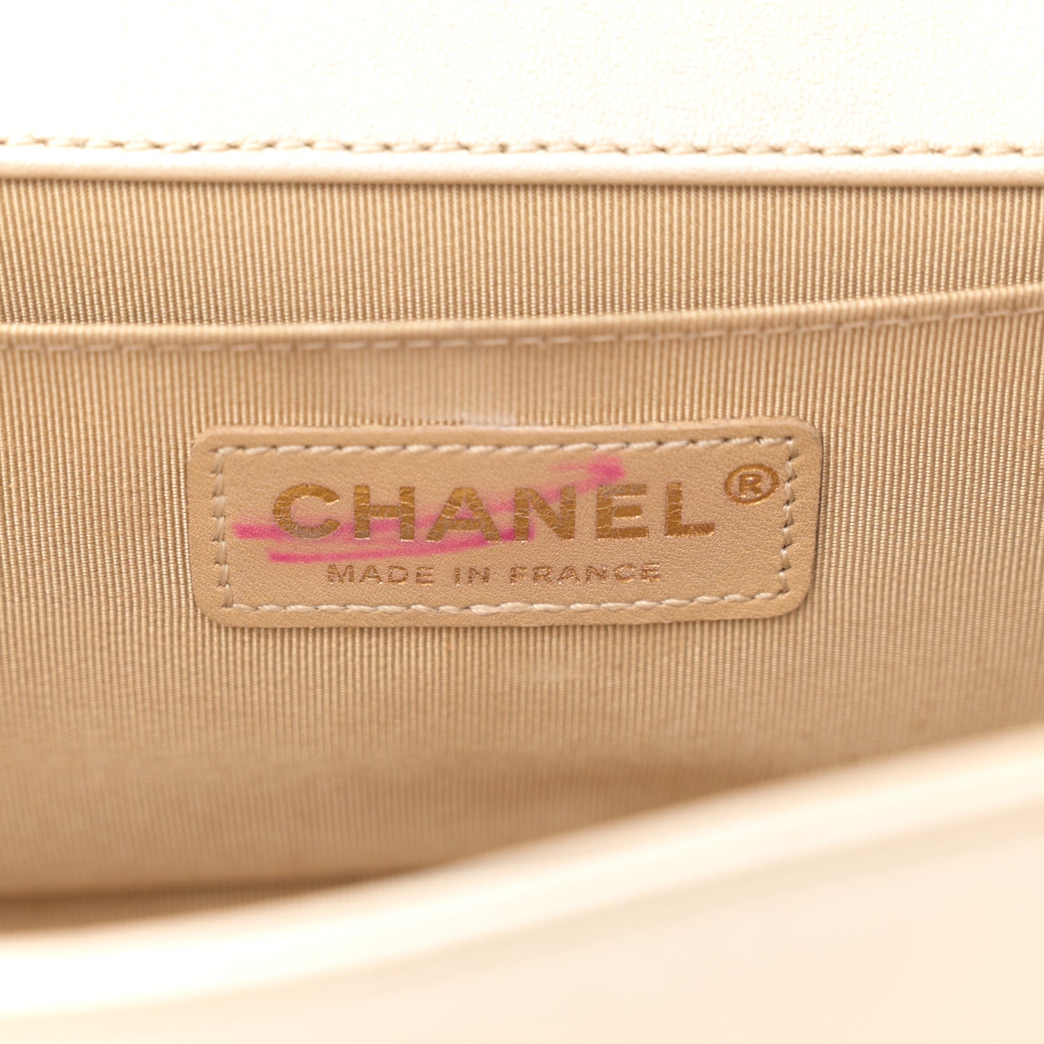 Chanel Metallic Calfskin Braided Medium Boy Flap Beige Multicolor 6 of 11