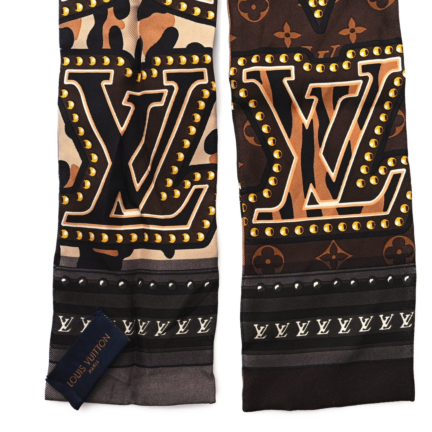 Silk Monogram LV World Bandeau Brown