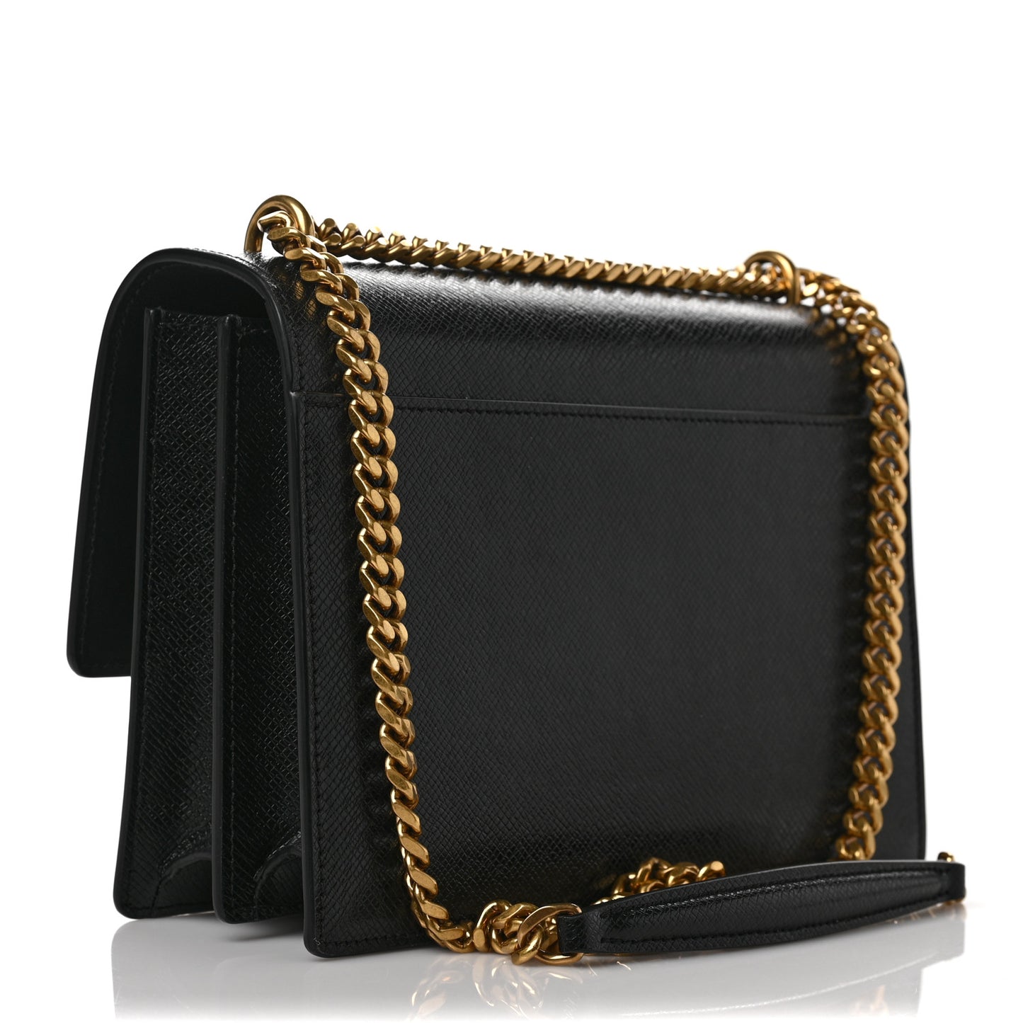 Coated Bark Calfskin Medium Monogram Sunset Black