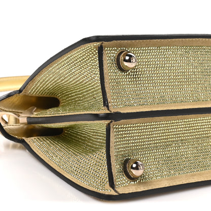 Fendi Crystal Vitello Laminato FF Petite Peekaboo I SEE U Satchel Crystal Platinum Light Gold 8 of 9