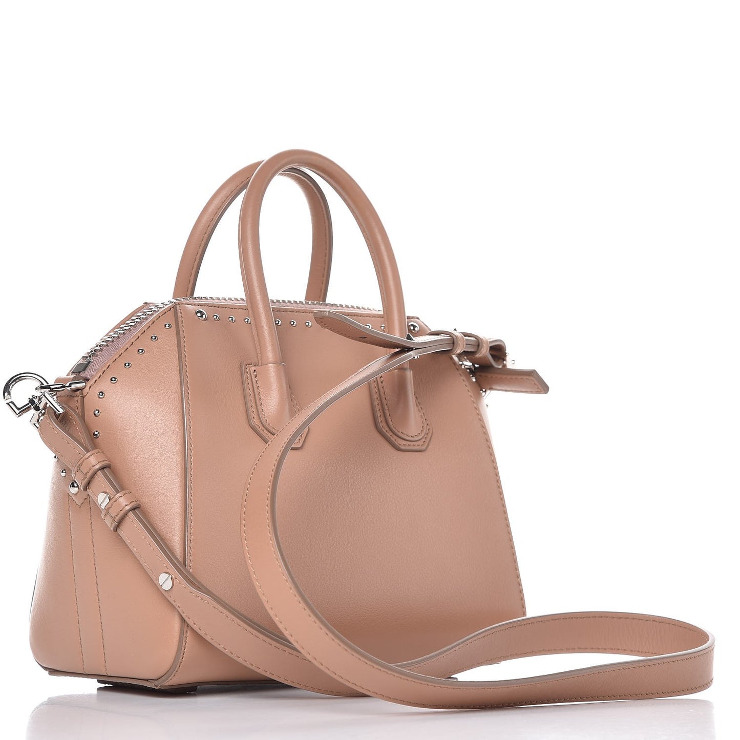 Smooth Calfskin Mini Studded Antigona Old Pink