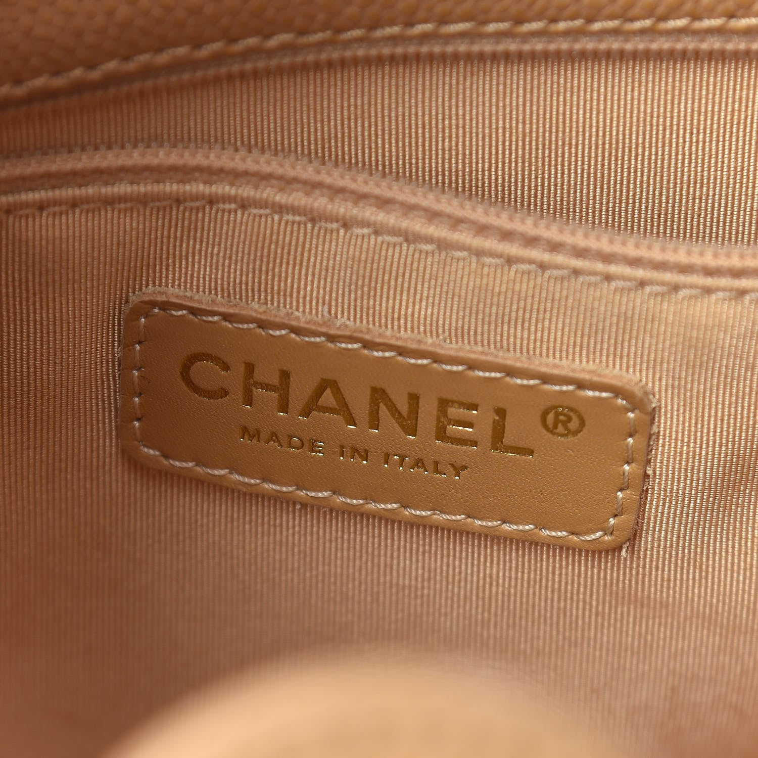 Chanel Caviar Quilted Petit Shopping Tote PST Dark Beige 6 of 16