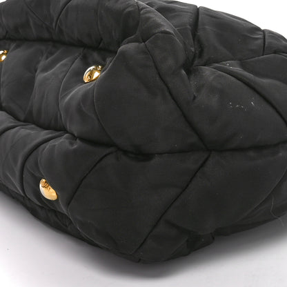 Prada Tessuto Nylon Chevron Quilted Tote Black 9 of 9