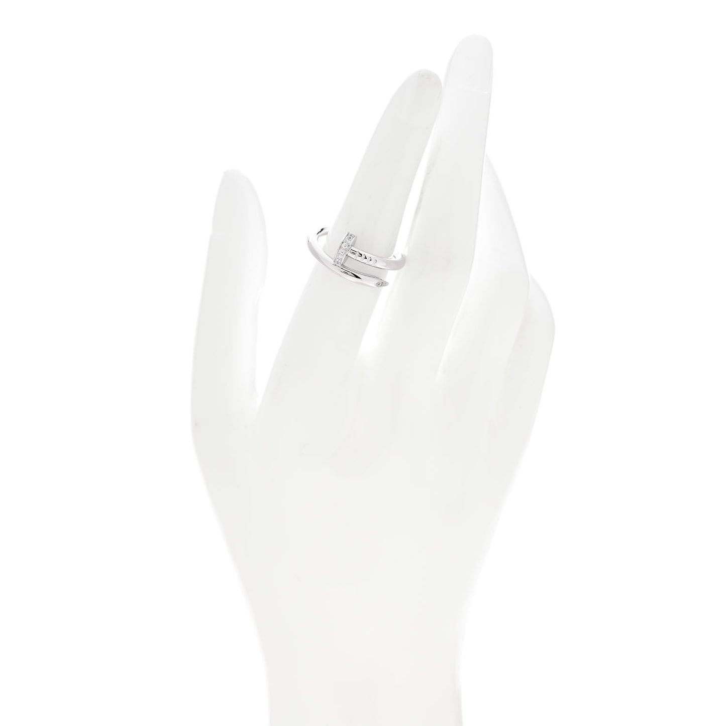 18K White Gold Diamond Juste Un Clou Ring 53 6.25